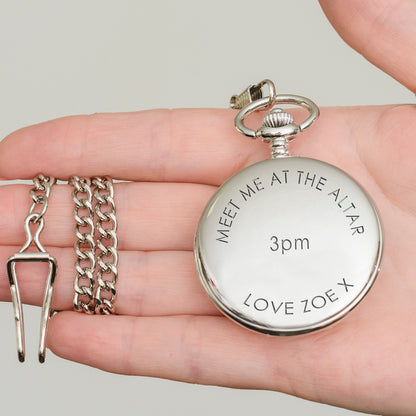 Personalised Meet Me At The Altar Pocket Watch - Groom