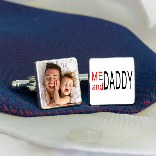 Me And DADDY Photo Cufflinks - Myhappymoments.co.uk