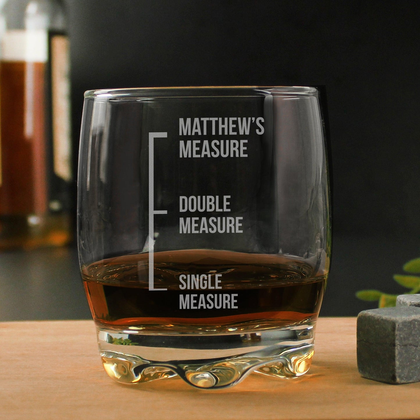 Personalised Novelty Measures Whisky Glass