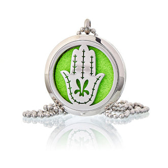 Aromatherapy Diffuser Necklace - Hand of Fatima 30mm