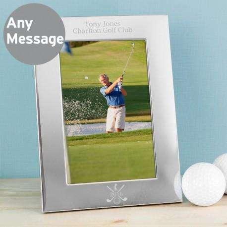 Personalised Silver Golf 6x4 Photo Frame - Myhappymoments.co.uk