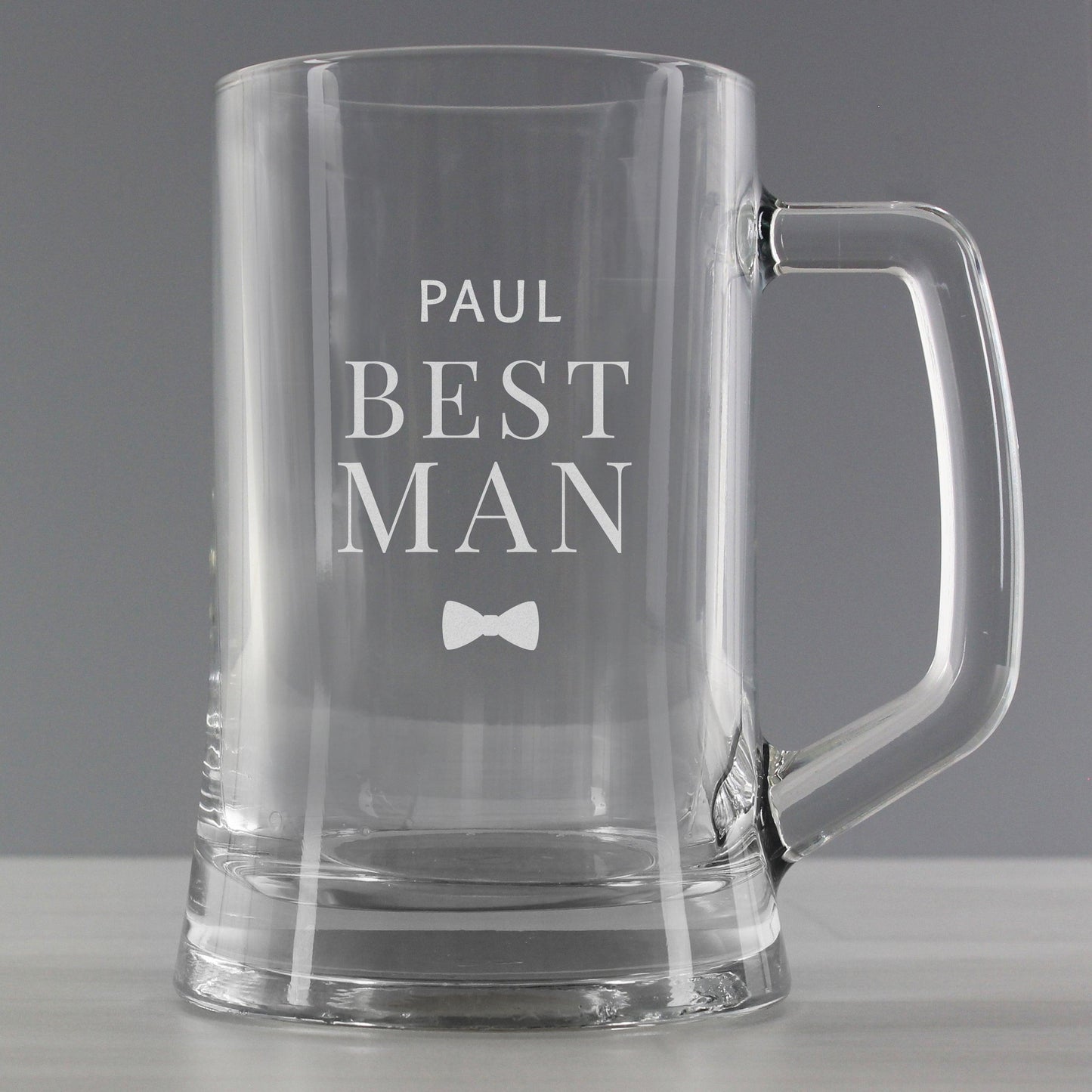 Personalised Best Man Pint Stern Glass Tankard