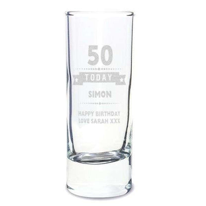 Personalised Birthday Star Shot Glass - Myhappymoments.co.uk