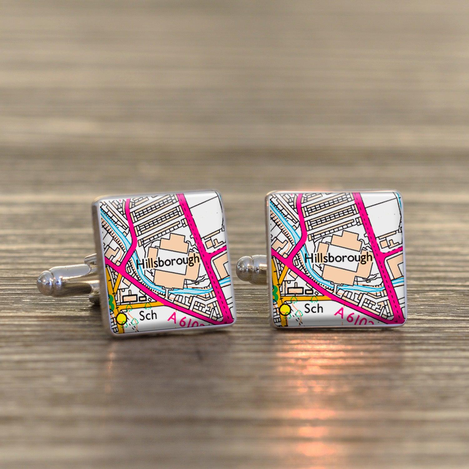 Football Stadium Map Cufflinks