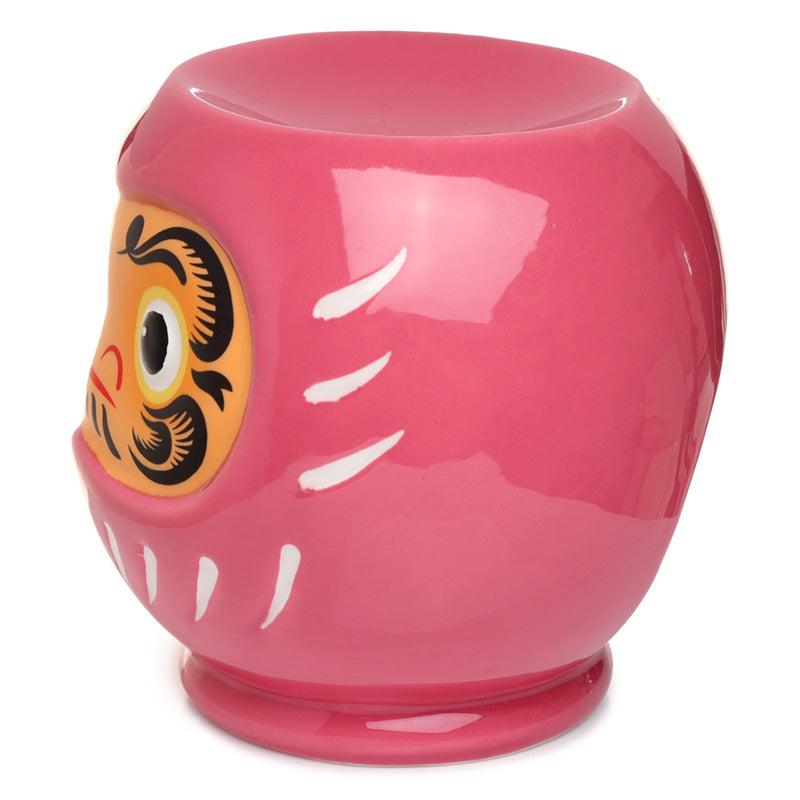 Ceramic Japanese Daruma Oil Burner - Pink