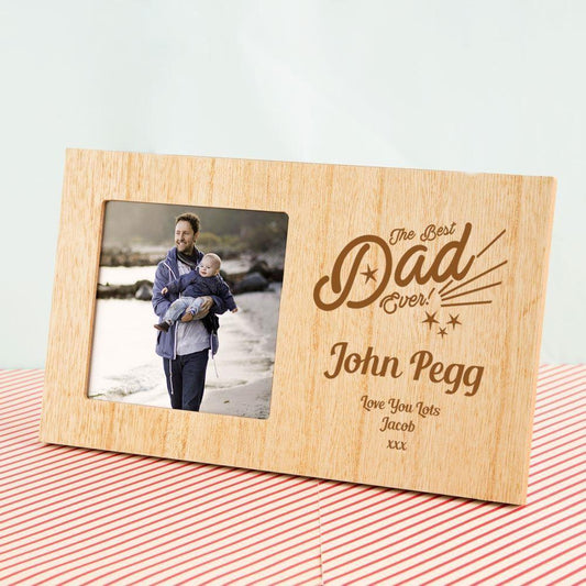 Personalised Best Dad Ever Photo Frame