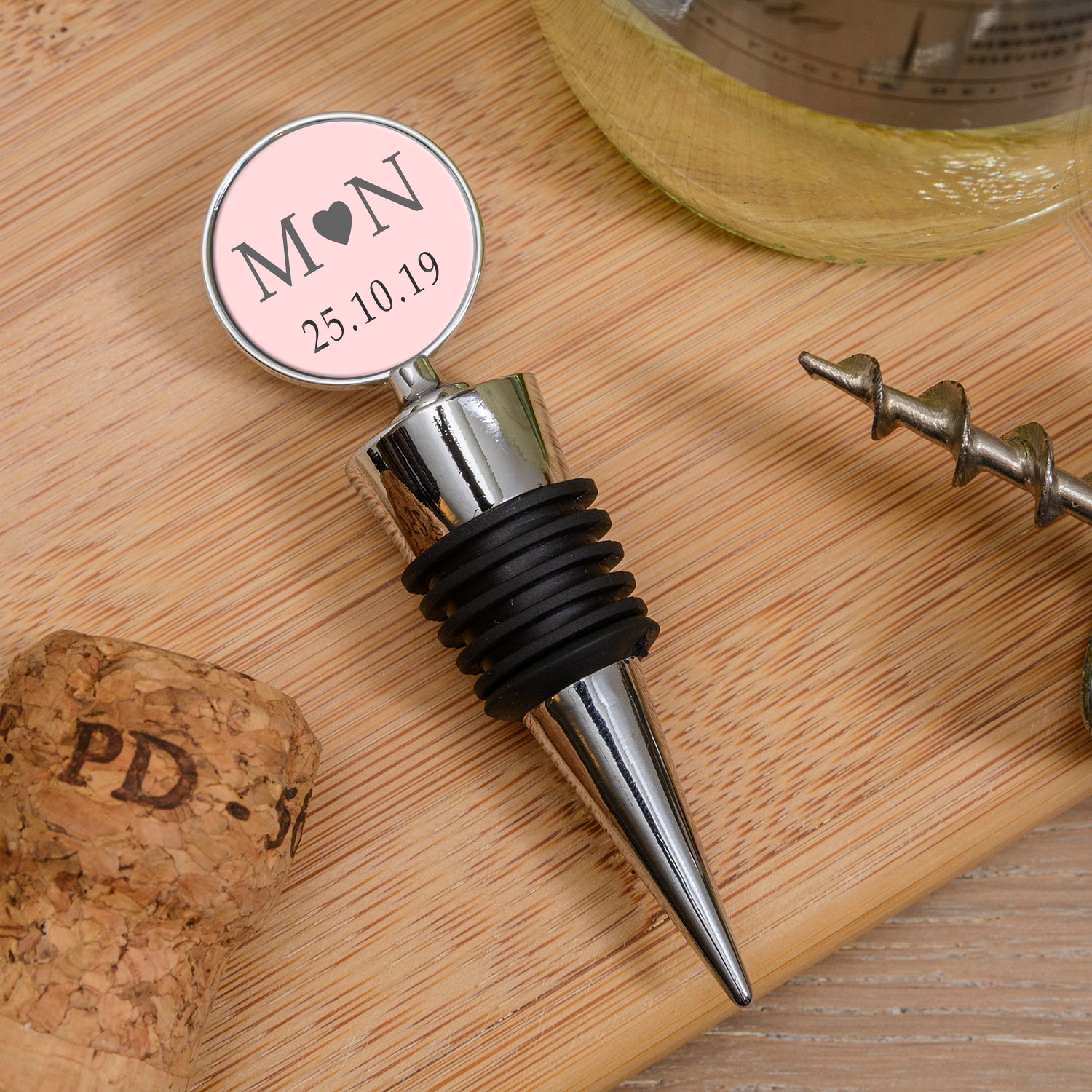 Personalised Bottle Stopper - Initials & Date