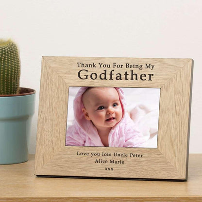 Personalised Thank You For Being My Godfather Photo Frame - Myhappymoments.co.uk