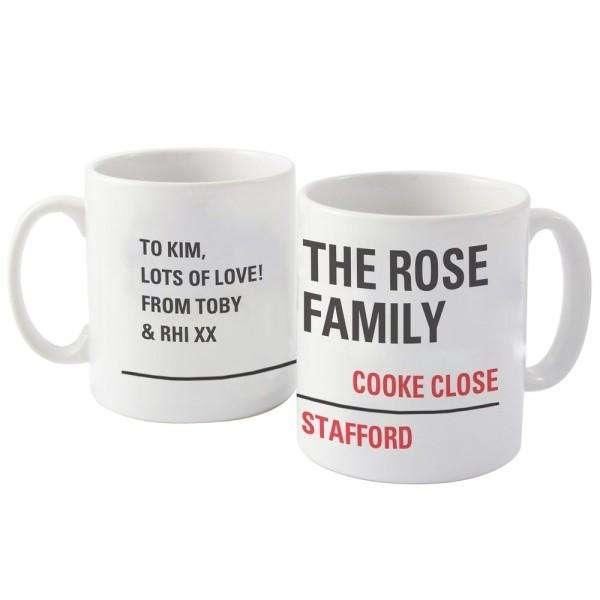 Personalised London Street Sign Mug - Myhappymoments.co.uk