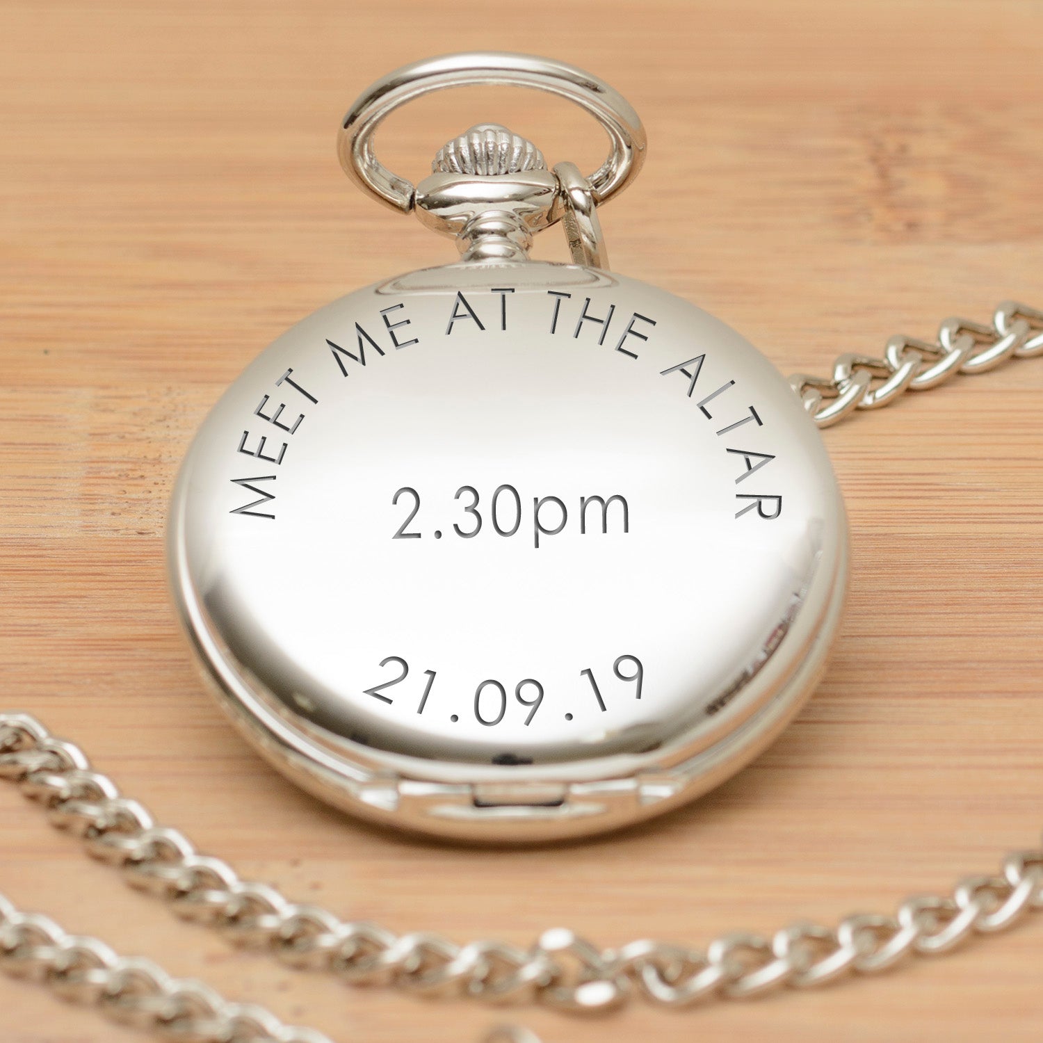 Personalised Meet Me At The Altar Pocket Watch - Groom