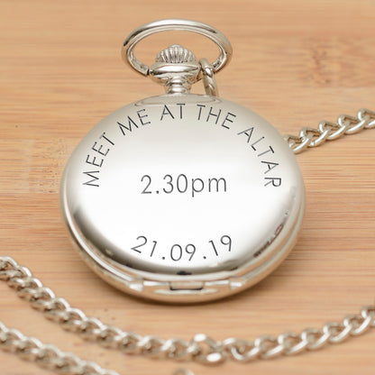 Personalised Meet Me At The Altar Pocket Watch - Groom