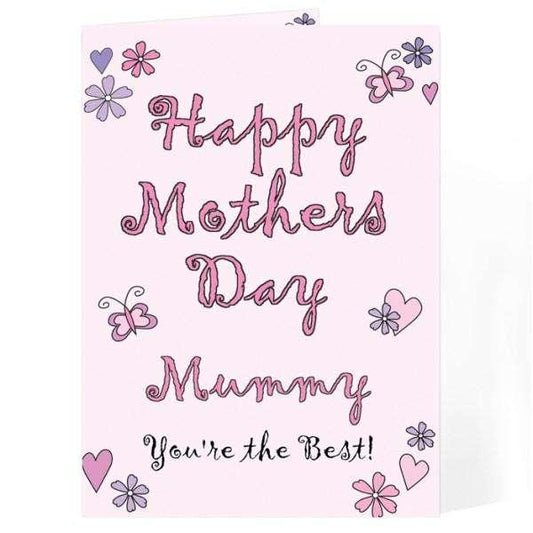 Personalised Flowers & Butterflies Happy Mother's Day Card - Myhappymoments.co.uk