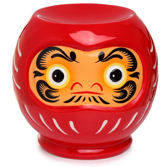 Ceramic Japanese Daruma Oil Burner - Red