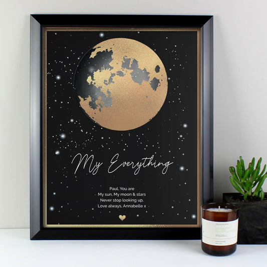 Personalised You Are My Sun My Moon Black Framed Print