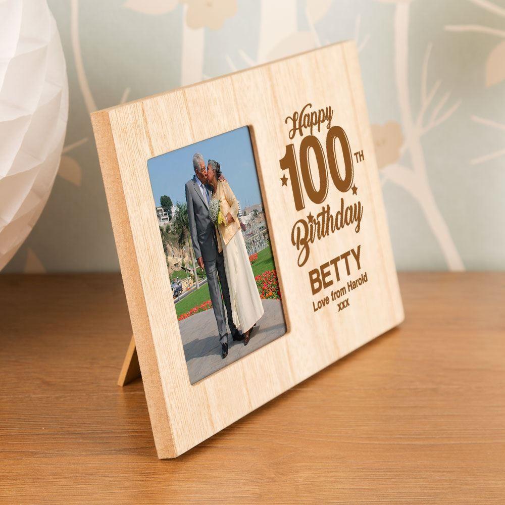 Personalised 100th Birthday Photo Frame