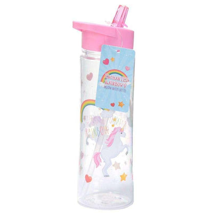 Unicorn Water Bottle with Flip Straw 500ml - Myhappymoments.co.uk