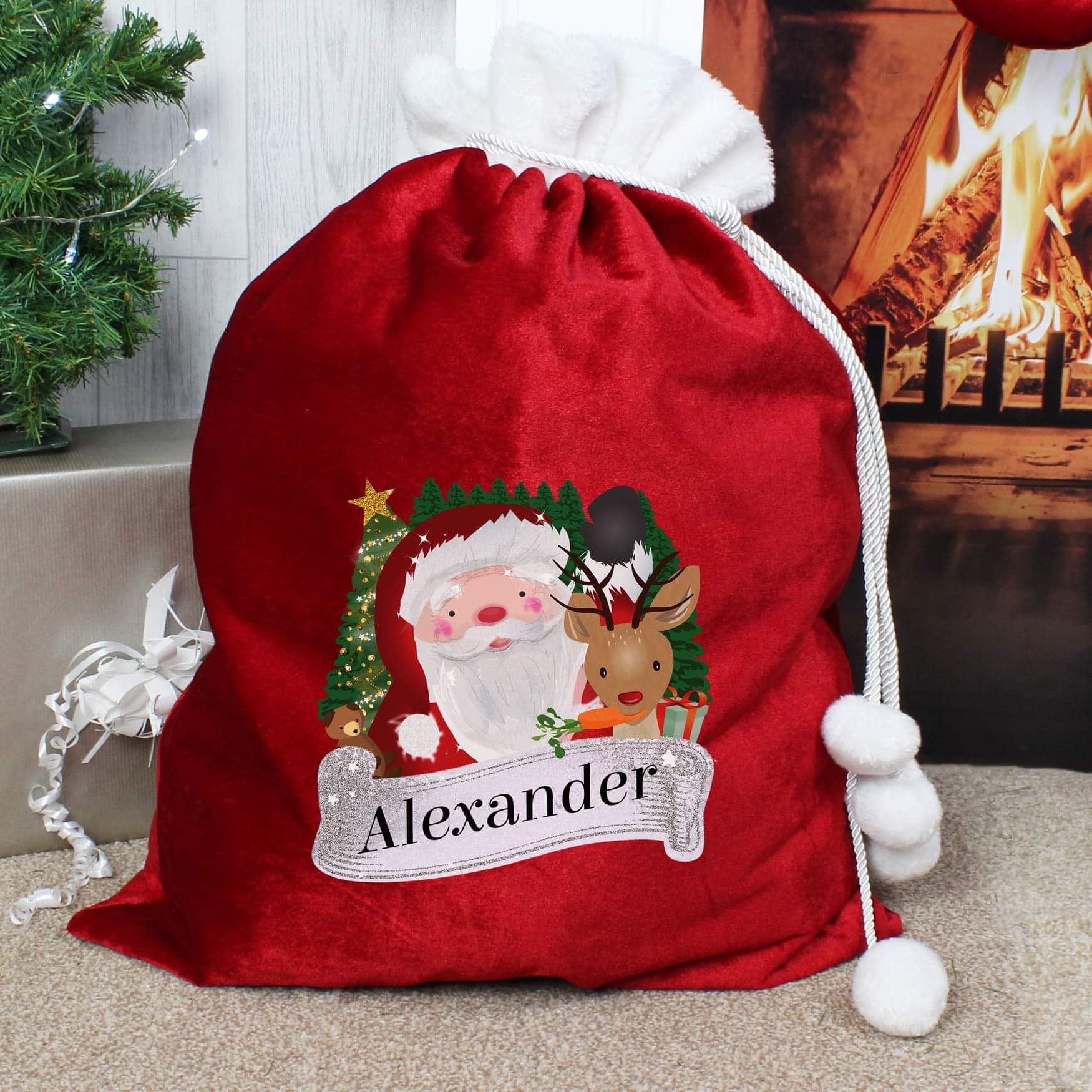 Personalised Red Christmas Santa Sack