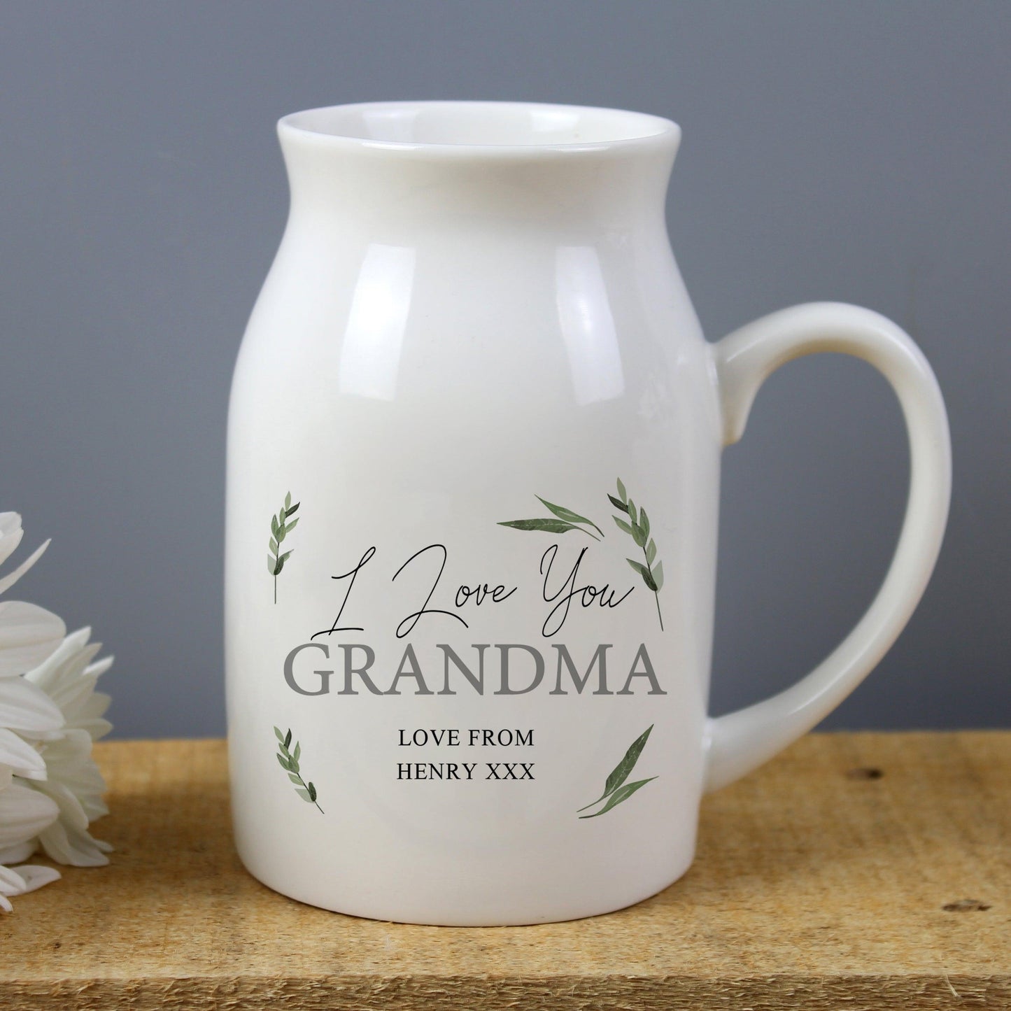 Personalised Botanical Flower Jug