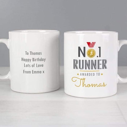 Personalised No.1 Runner Mug - Myhappymoments.co.uk