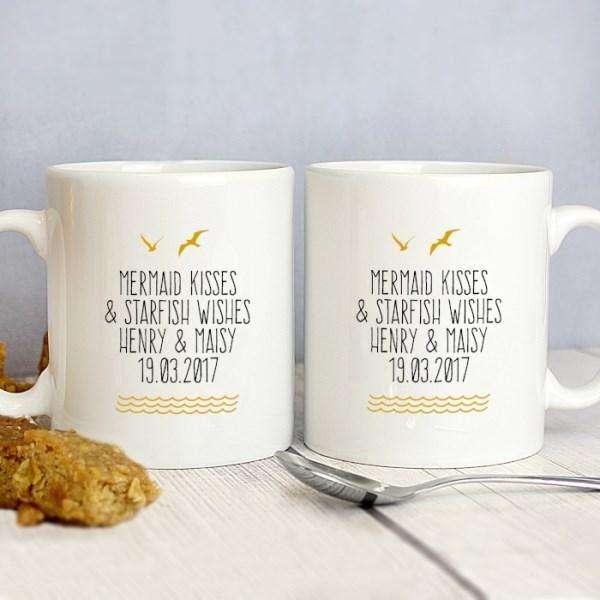 Personalised Mermaid and Captain Mug Set - Myhappymoments.co.uk