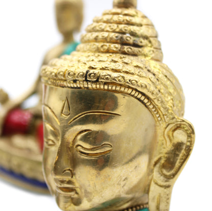 Buddha Head Brass Figurine