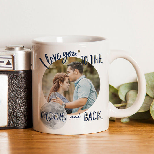 I Love You To The Moon & Back Photo Upload Mug