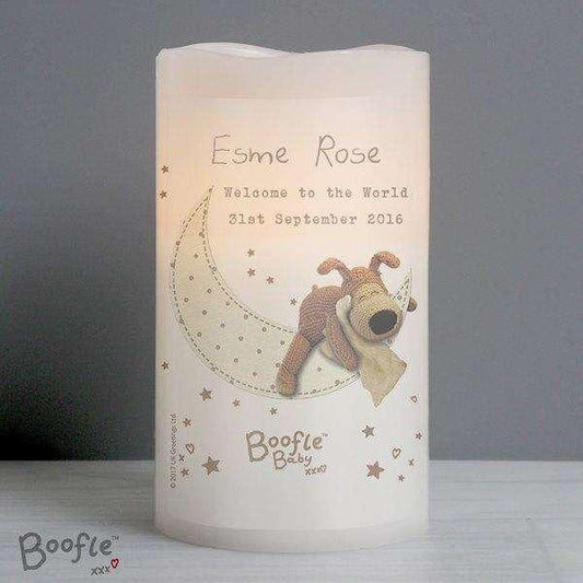 Personalised Boofle Baby Nightlight LED Candle - Myhappymoments.co.uk