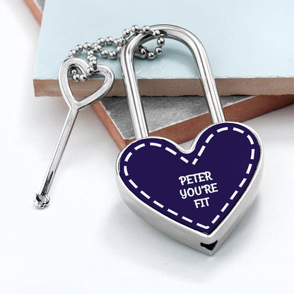 Personalised Heart Padlock