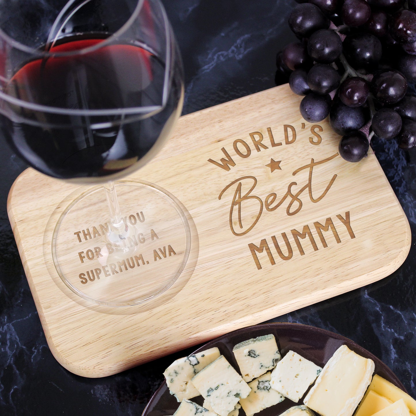 Personalised World's Best Wooden Coaster Tray