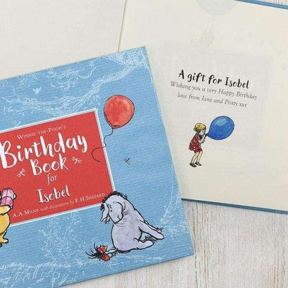 Personalised Winnie the Pooh Birthday Book - Myhappymoments.co.uk