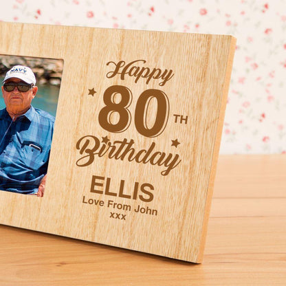 Personalised 80th Birthday Photo Frame