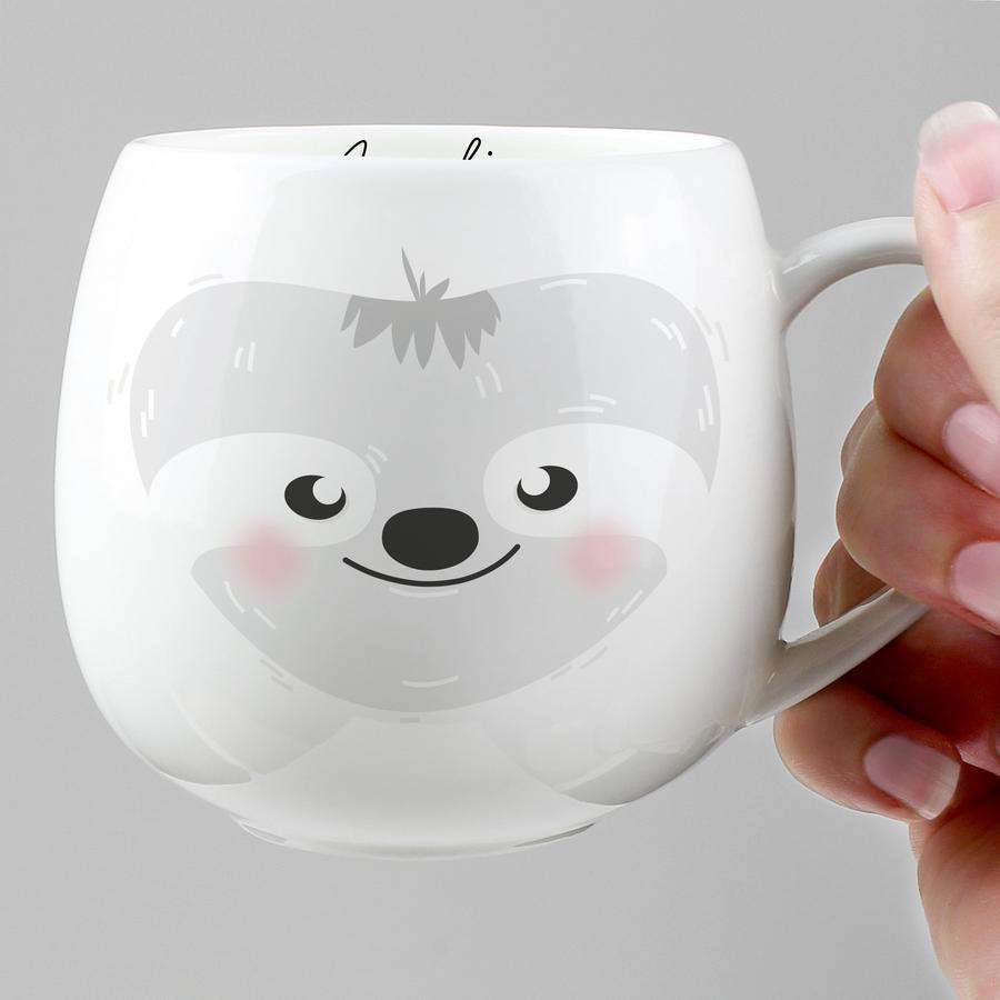 Personalised Cute Sloth Shape Mug