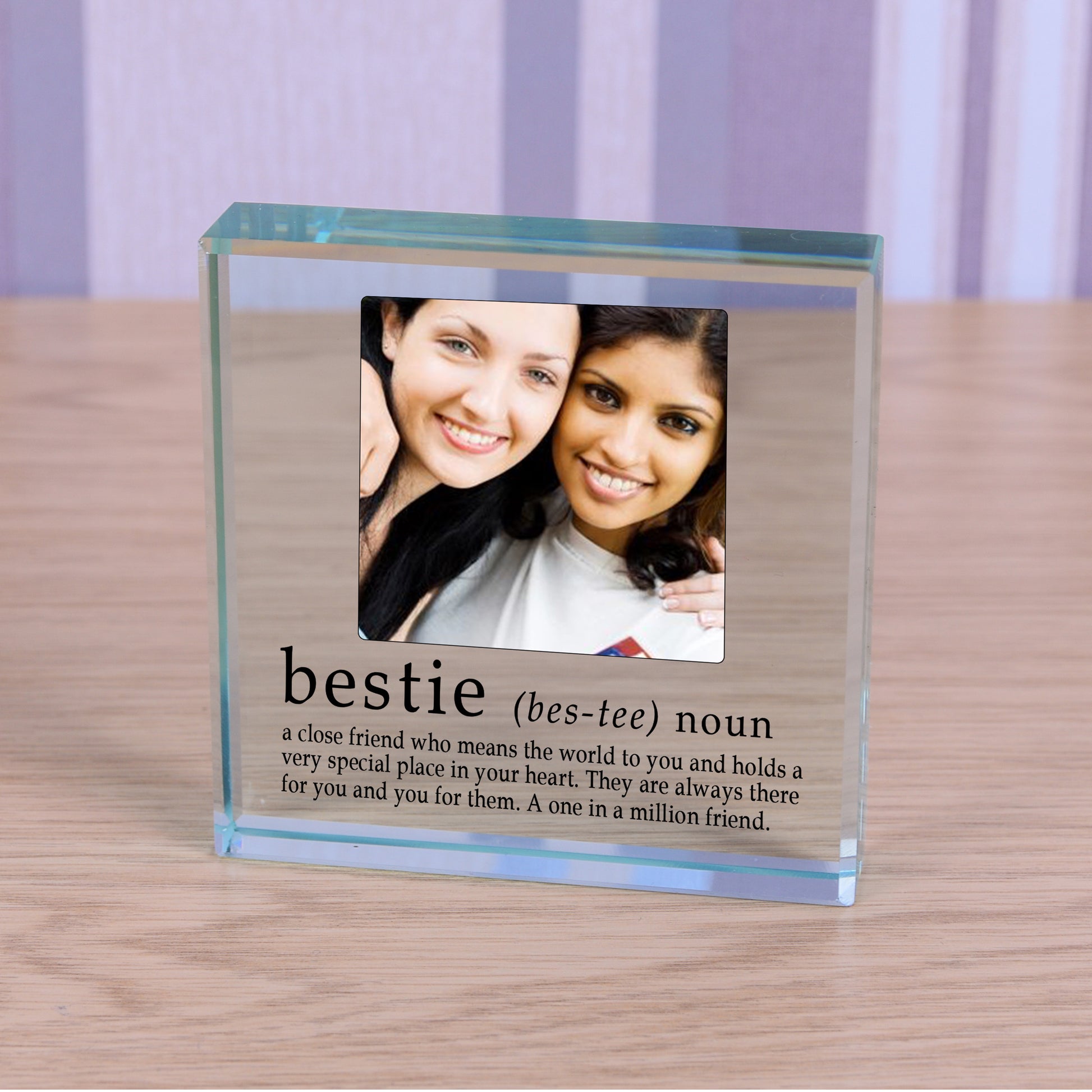 Best Friend Photo Glass Token Gift - Bestie