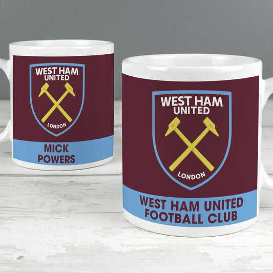 Personalised West Ham United FC Bold Crest Mug