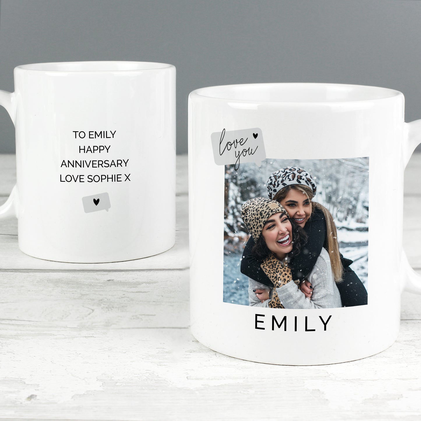 Personalised Love You Photo Upload Mug | Romantic Anniversary Gift