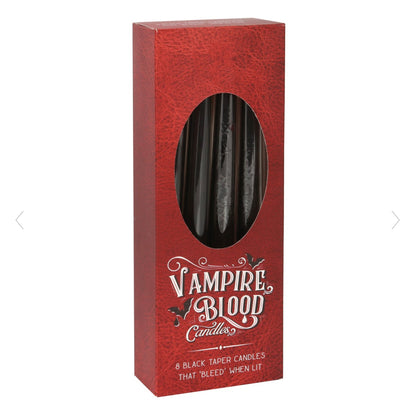 Set of 8 Vampire Blood Taper Candles | Vampire Themed Gift Home Decor