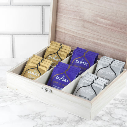 Personalised Time For a Break! Wooden Pukka Tea Box