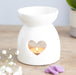 White Heart Cut Out Oil Burner