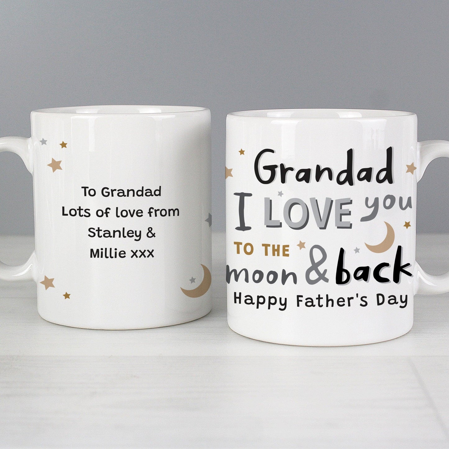 Personalised I Love You To The Moon and Back Mug