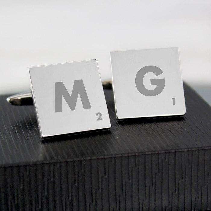 Personalised Initials and Age Square Cufflinks - Myhappymoments.co.uk