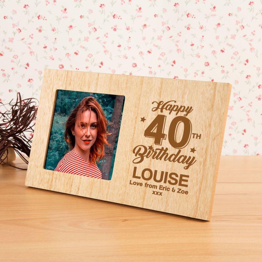 Personalised 40th Birthday Photo Frame