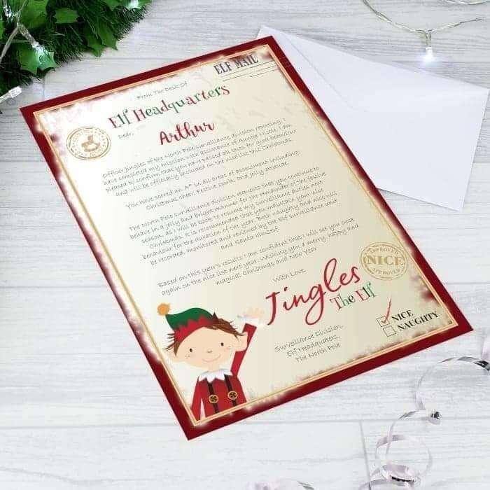 Personalised Elf Surveillance Christmas Letter - Myhappymoments.co.uk