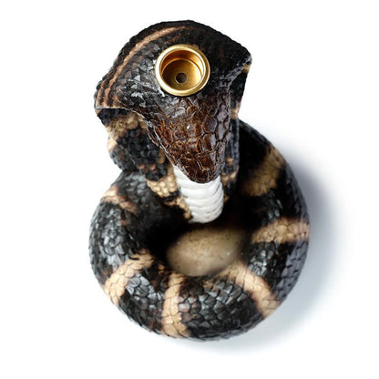 Coiled Cobra Snake Backflow Incense Burner