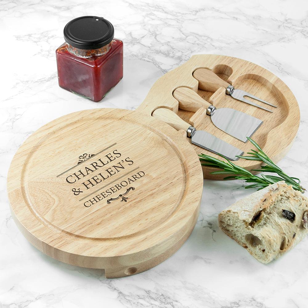 Personalised Couples Cheese Board Set