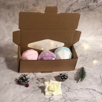 Set Of 3 Gemstone Bathbombs Gift Pack - Mix 1