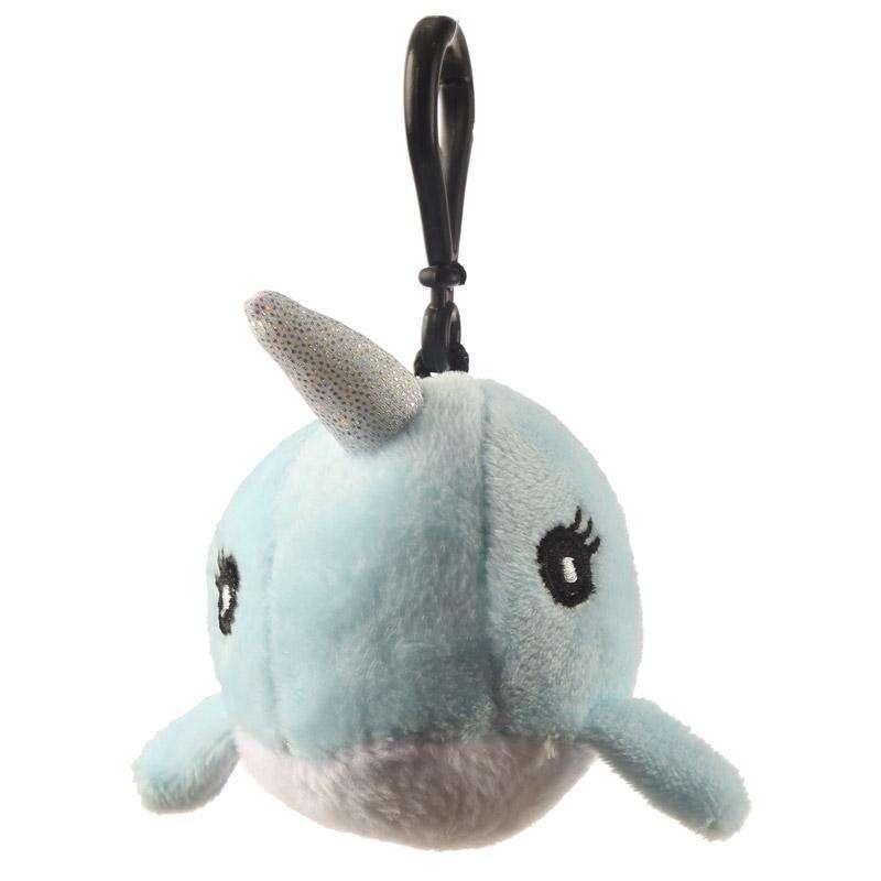 Plush Kawaii Narwhal Sound Keyring - Myhappymoments.co.uk