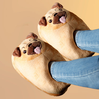 Mopps Pug Slippers (Unisex One Size)