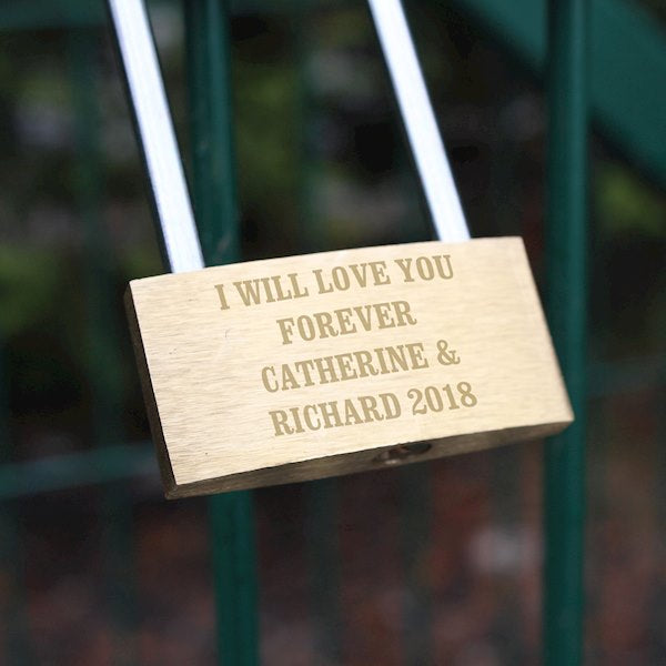 Personalised Any Message Padlock - Myhappymoments.co.uk