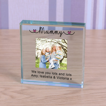 Personalised Photo Glass Token - Mummy