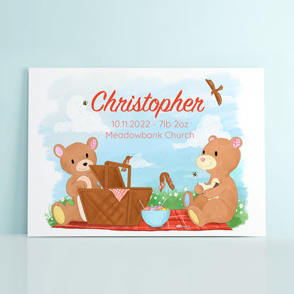 Personalised Teddy Bear Picnic Print